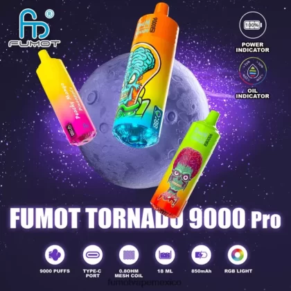 Fumot Tornado Vape desechable 9000 pro – 18 ml (1 pieza) razz kush azul H0XPTX204 Fumot Vape Sale - Fumotvapemexico