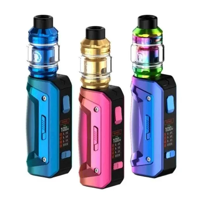 GeekVape Aegis Solo 2 Vape Kit - Color#Classic Black>Red>Stainless Steel>Rainbow>Grey>Navy Blue>Pink Gold>Mint Green>Rainbow Purple>Blue Red