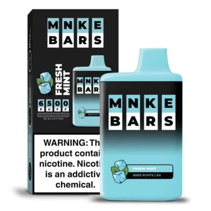 MNKE Bars Disposable 6500 Puffs– Fresh Mint (20/50mg) - Vapebar Pk
