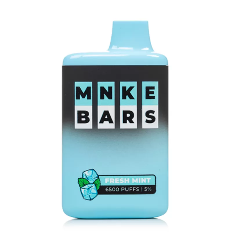 MNKE Bars Disposable 6500 Puffs– Fresh Mint (20/50mg) - Vapebar Pk - Image 2