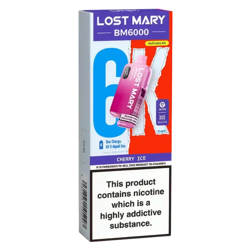 Lost Mary BM6000 Cherry Ice Prefilled Pod Kit - Ecigpremium