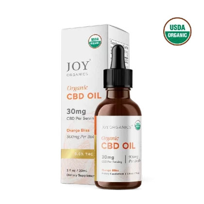 Joy Organics Orange Bliss: Organic Broad Spectrum CBD Tincture - Strength#30mg/serving - 900mg/bottle>45mg/serving - 1350mg/bottle