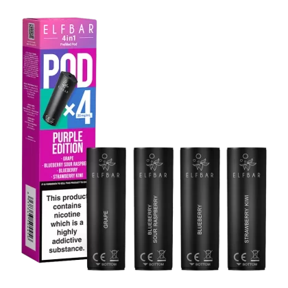 Purple Edition Elfbar 4in1 Pods - 20mg - Vape Product