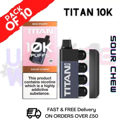 Sour Chew – Titan 10K Prefilled Vape Kit Pack Of 10