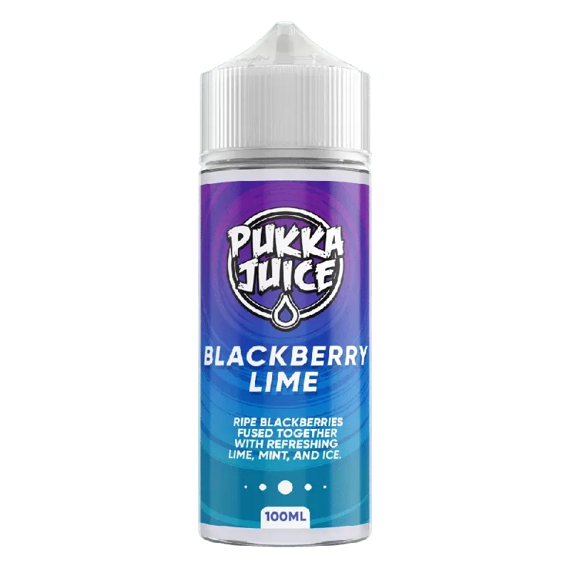 Pukka Juice 100ml E-liquid Shortfill Blackberry Lime - Nicotine Strength#0mg (ED0942)