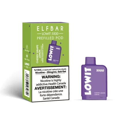 ELF BAR LOWIT 5500 – CHERRY GRAPE LEMON