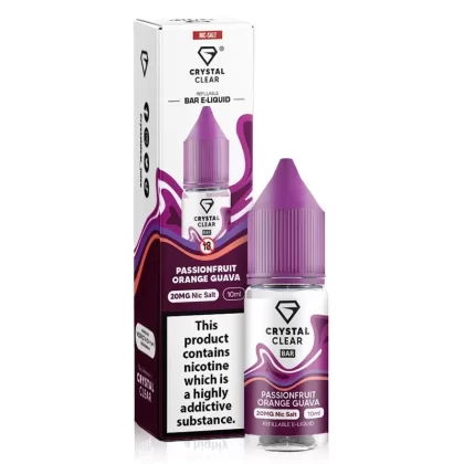 Passionfruit Orange Guava By Crystal Clear Salt 10ml - Nicotine Strength#10mg (Salt)>20mg (Salt) (EFBA43)
