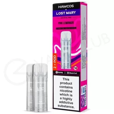 Pink Lemonade Hawcos x Lost Mary Crystal Pro Prefilled Pods - Ecigpremium