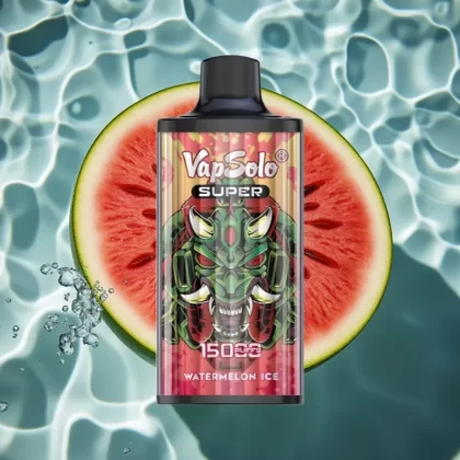 Vapsolo Super 15000 Puffs Watermelon Ice Disposable Vape – 40ml E-Liquid, 850mAh Mesh Coil, Type-C Charging - Bangvapeaustralia