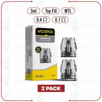 VooPoo VMATE Top Fill Replacement Pod Cartridge – 2PK - Thevapersworld