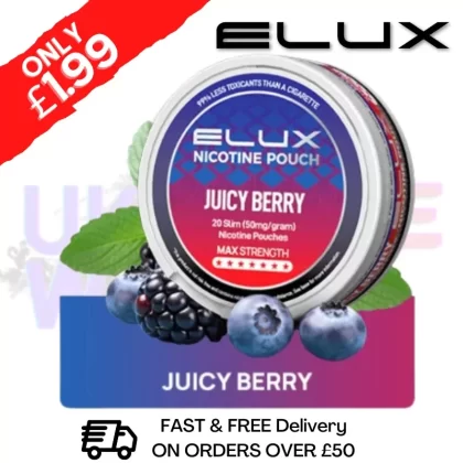 Juicy Berry Elux Legend Nicotine Pouches – ONLY £3.99