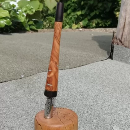 Chillum in African Blackwood/Olivewood w/ Turquoise inlay by PhattPiggie