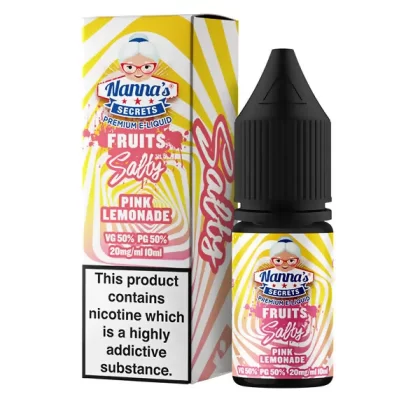 Nanna's Secrets Pink Lemonade Nic Salt E-Liquid 10mls - 10mg