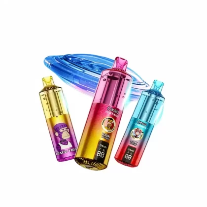 OKSO Tornado 100k Puffs Visual Oil Vape - Blue Razz, Juicy Peach; 3-nicotine, 2-nicotine