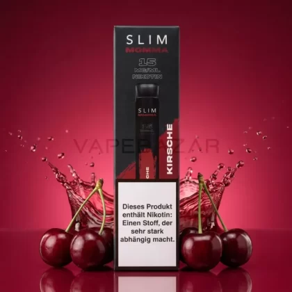 Slim Momma Einweg Vape – Kirsche - Vapebazar