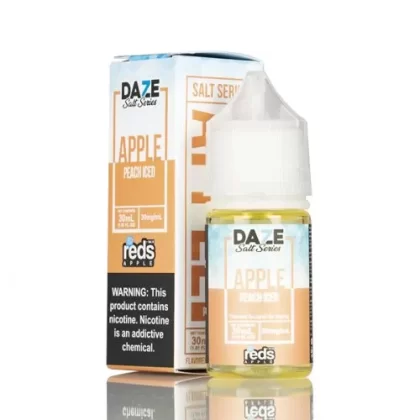 ICED PEACH – RED’S APPLE E-JUICE – 7 DAZE SALT – 30ML ( 30MG – 50MG ) - Vapebar Pk