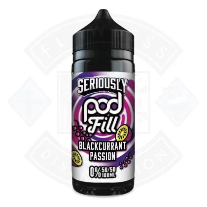 Doozy Vape Seriously Pod Fill – Blackcurrant Passion 0mg 100ml Shortfill - Eliquidsupply