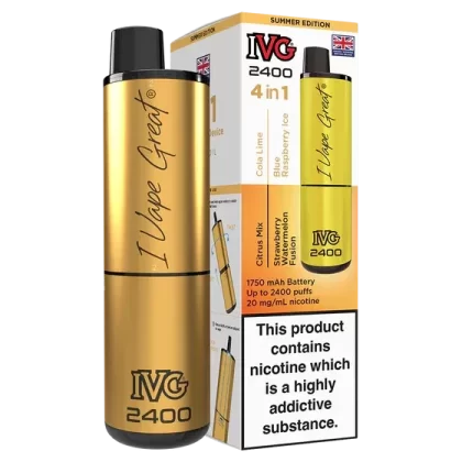 IVG 2400 Rechargeable Vape Summer Edition - Strength#20mg (27B87F)