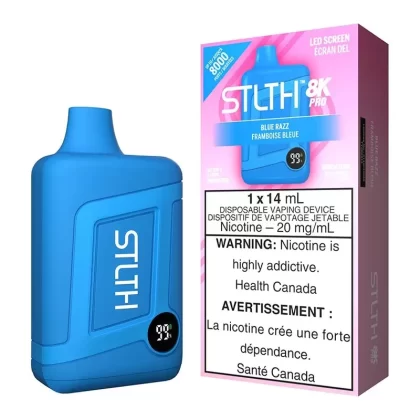 STLTH 8K Pro Disposable Vape Device – Blue Razz - Nicotine Strength#20mg/ml