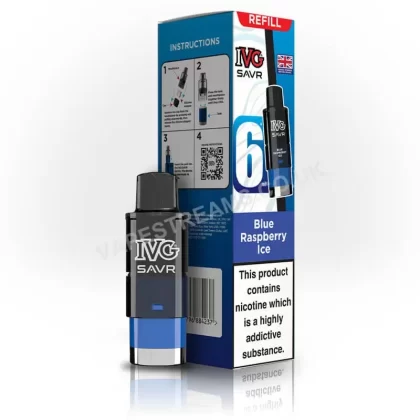 IVG SAVR Blue Raspberry Ice Prefilled Pod - Vapestreams Co