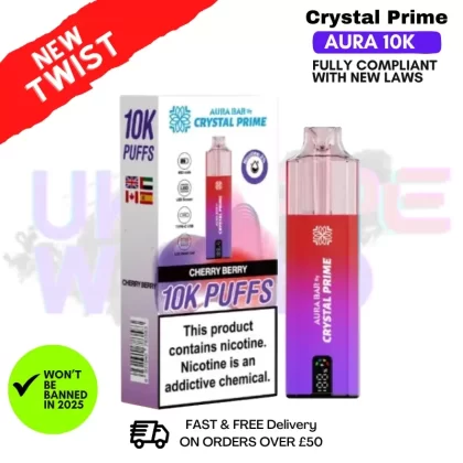 Cherry Berry Crystal Prime 10K Puff Pod Kit