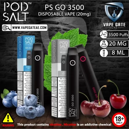 PS GO 3500 DISPOSABLE VAPE (20mg) - Double Apple / 20 mg