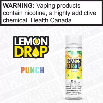 Punch by Lemon Drop - Strength#3 mg/mL 60mL ONTARIO EXCISE STAMP>6 mg/mL 60mL ONTARIO EXCISE STAMP>12 mg/mL 60mL ONTARIO EXCISE STAMP