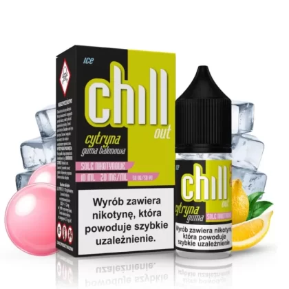 Liquid Chill Out Salt 20mg 10ml Cytryna Guma Balonowa Ice