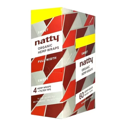 Natty Organic Hemp Sweet Wraps - Product#Sweet~Packaging#15 Packs of 4 (A38FAD)