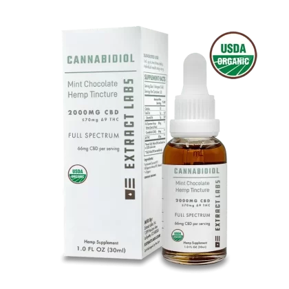 Extract Labs Organic CBD Oil | Mint Chocolate Flavor