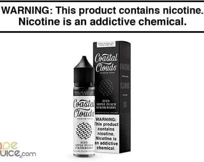 ICED APPLE PEACH STRAWBERRY BY COASTAL CLOUDS 60ML - Vapejuice