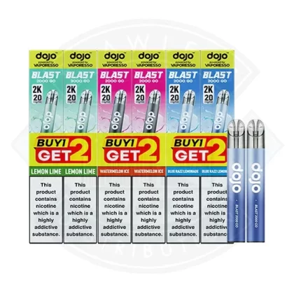 Vaporesso DOJO BLAST 2000 GO TRANSPARENT KIT Bundle (20mg)
