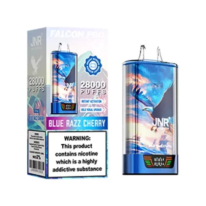 JNR Falcon Pro 28000 Puffs Disposable Vape - Flavors#Strawberry Ice>Cherry Cola>Watermelon Ice>Blue Razz Cherry>Strawberry Kiwi>Juicy Peaches>Blueberry Ice>Mixed Berries>Double Apple>Cherry (8F0320)