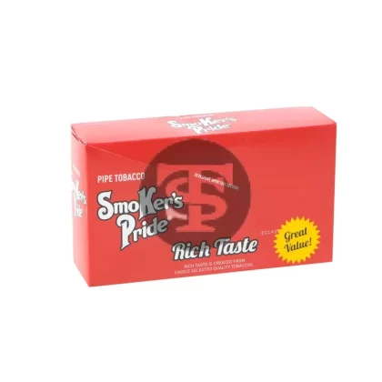 Smoker’s Pride Rich Taste Pipe Tobacco 12 Pouches of .65 oz.