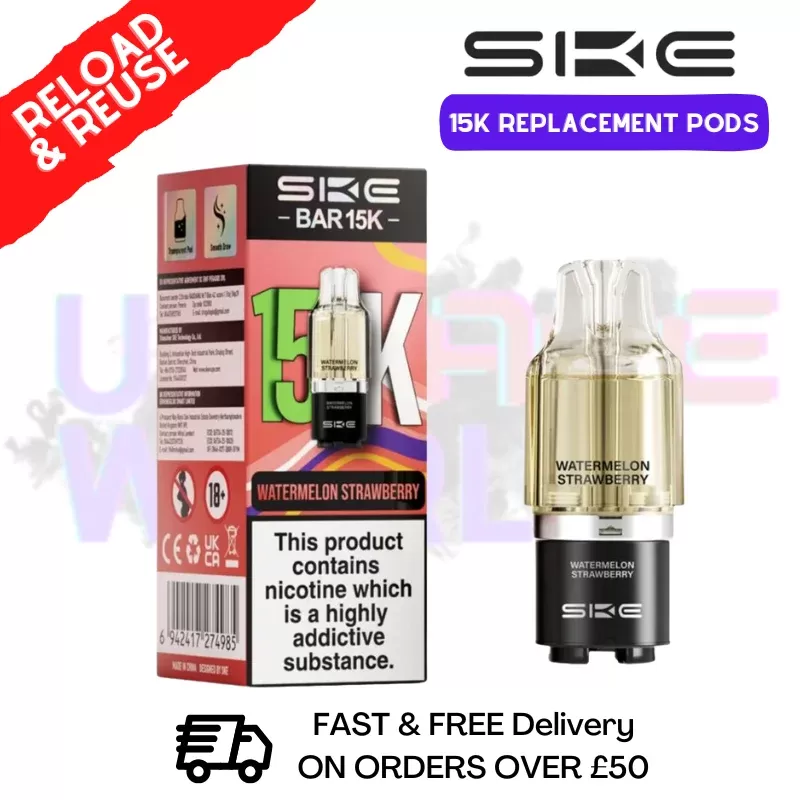 Watermelon Strawberry SKE 15K Replacement POD – £6.99