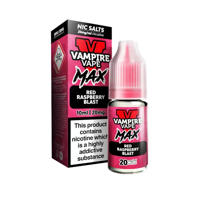 Red Raspberry Blast Nic Salt E-Liquid by Vampire Vape Max - 10 mg - Medium Strength