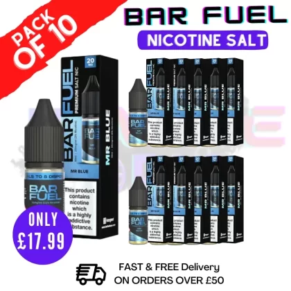 Mr Blue Bar Fuel Nic Salt BOX OF 10