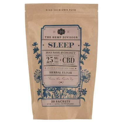 The Hemp Division Sleep – 25 MG CBD – Bag of 50 Sachets - Vape Store