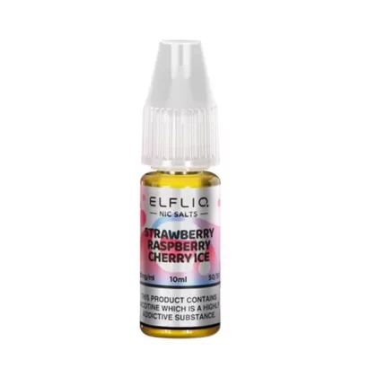 Elfliq Strawberry Raspberry Cherry Ice 10mg and 20mg Salt Nicotine E Liquid - Vape Product, Vape Product