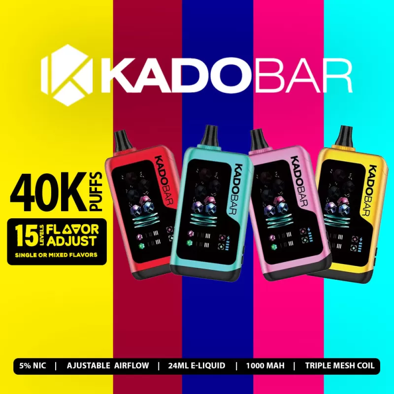 KADOBAR Flavor Adjust 40K Puff Disposable Device - 40000 Puffs - Strawberry Watermelon & Fresh Mint