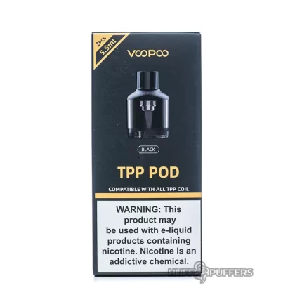 VooPoo TPP Replacement Pods - Black, Silver