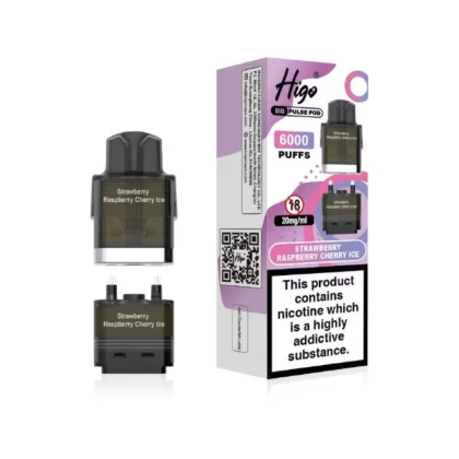 Higo BB Pulse 6000 Prefilled Pod Strawberry Raspberry Cherry Ice - 20mg