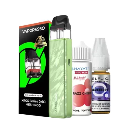 Vaporesso Xros 5 Mini Pod Kit Bundle - Choose#Titanium Silver>Black>Carbon Black>Flowing Blue>Flowing Green>Flowing Pink>Pastel Crystal>Purple>Rose Red>Sky Blue