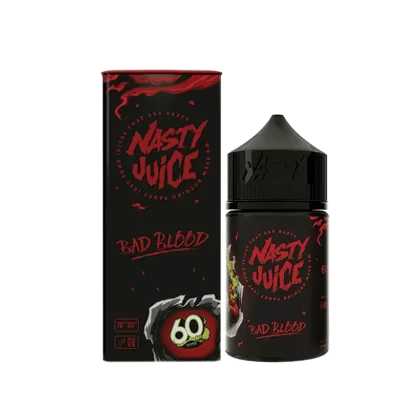 BAD BLOOD E LIQUID BY NASTY JUICE – 50ML SHORTFILL 50ML 70VG