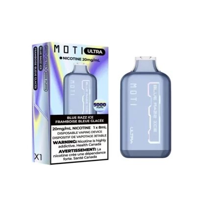 Moti Ultra 5000 Puffs Disposable – Blue Razz Ice