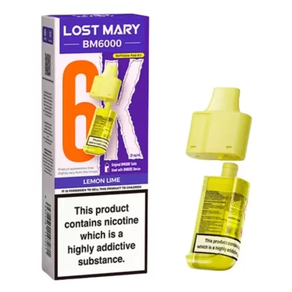 Lemon Lime BM6000 Prefilled Pods by Lost Mary (2ml + 10ml) - 20mg