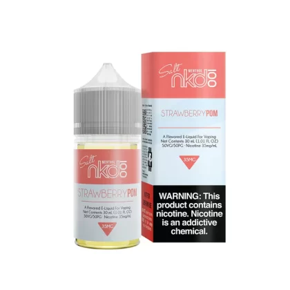 NKD 100 Menthol Salt - Strawberry Pom - 30ML E-Liquid - 50MG