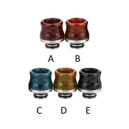 Resin & Stainless Steel 510 Curved Snakeskin Drip Tip