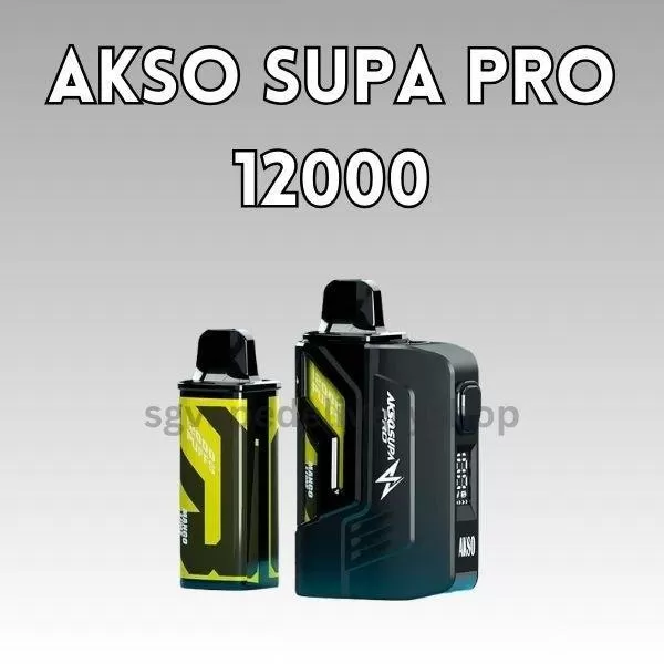 Akso Supa Pro 12000 Puffs - Apple Asam Boi (Kit Set)