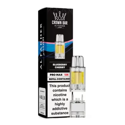Al Fakher Crown Bar Pro Max 12K Prefilled Pod Blueberry Cherry - Nicotine Strength#20mg